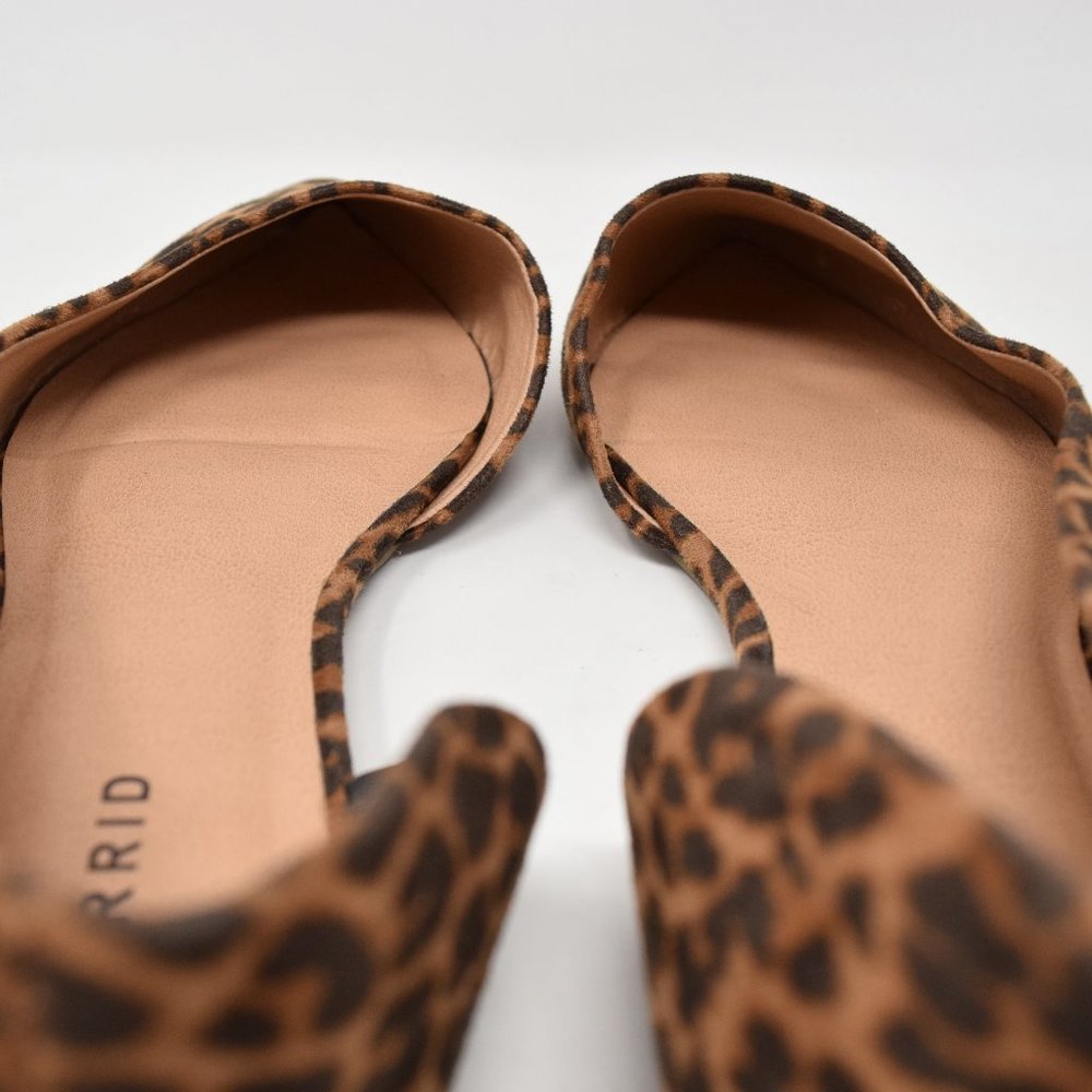 Torrid Leopard D'Orsay Flat 10 W Animal Print Shoe Ballet Slip On Closed Toe - Picture 7 of 11
